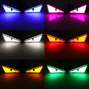 12V LED xe máy xe hệ thống chiếu sáng tam giác ma quỷ EAGLE mắt đèn màu đỏ màu xanh hổ phách cho xe accesorios Para moto xe máy - Product Image 3