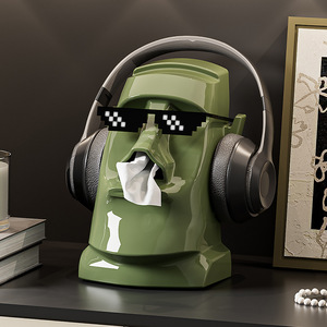 กล่องกระดาษทิชชูแบบสร้างสรรค์สำหรับวางบนโต๊ะ  กล่องเก็บของอเนกประสงค์สำหรับห้องเล่นเกม  ที่วางหูฟัง  กล่องกระดาษทิชชูขนาดใหญ่ - Product Image 1