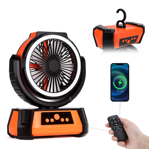 Weidasi Xách Tay 20000MAh Có Thể Sạc Lại Ngoài Trời Cắm Trại Fan USB Bảng Fan Với Ánh Sáng LED Và Ngân Hàng Điện Cho Lều - Product Image 2