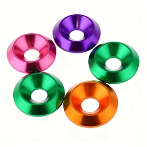 Rondelles carrées en aluminium colorées ISO, usinage sur mesure, finition anodisée, dureté 45H, diamètre extérieur <span class=keywords><strong>30mm</strong></span>, M5, vente en gros usine - Product Image 2