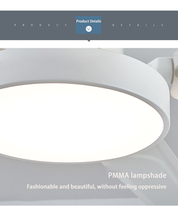 Hiện đại tiết kiệm năng lượng 5-Blade sắt lưỡi cao luồng không khí thông minh quạt trần Hỗ trợ mờ 6 tốc độ biến đầy đủ kim loại bền hơn - Product Image 3