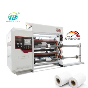 High Speed Automatic Multifunction plc paper slitting machine/high quality kraft paper slitting machine production line