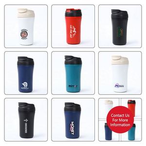 Custom Logo 400ML Stainless Steel Coffee <b>Cup</b> Double Wall Travel Office Coffee Mug <b>Thermos</b> Vacuum <b>Cup</b> With Straw Lid - Product Image 4
