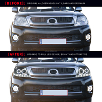 Archic nouveau design pour Hilux REVO/ROCCO 2005-2011 phares de voiture avec clignotant séquentiel lampe frontale yeux d'ange