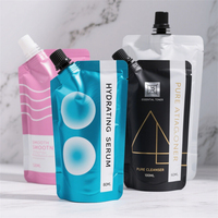 Sac d'emballage de recharge de crème de soin de la peau shampooing lotion pour le corps savon de lavage sirop pochette à bec verseur debout personnalisée pour liquide