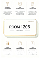 Letrero de Neón Acrílico Personalizado para Puerta, Placa de Número de Habitación de Hotel, Letrero de Número de Casa para Montar en la Pared, Logotipo Personalizado, Forma y Color, Oficina, Boda, Taxi