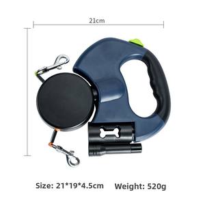 Modische, einziehbare, umwelt freundliche ABS-Haustier leine mit zwei Köpfen - Product Image 6