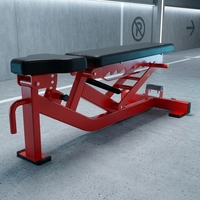Banc de musculation réglable à charge de poids avec pieds en acier pour usage commercial en intérieur