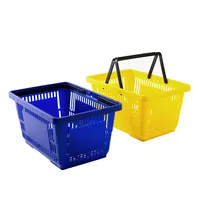 YM-11 18 litros de compras de plástico cesta de picnic cesta de compras de plástico cesta de mano