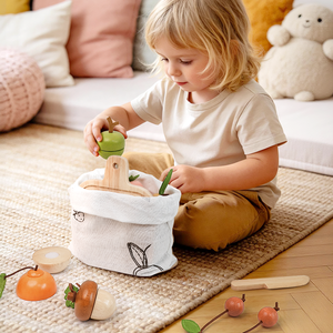 Jouets pour enfants <span class=keywords><strong>en</strong></span> gros : Ensemble de <span class=keywords><strong>cuisine</strong></span> <span class=keywords><strong>en</strong></span> <span class=keywords><strong>bois</strong></span> pour filles, jeu d'imitation éducatif pour bébés, jouet sensoriel de simulation de fruits à découper pour enfants - Product Image 3