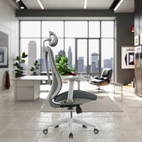 Nouveau design chaise réglable en maille appui-tête de secrétariat mécanisme décontracté inclinable amortisseur chaise de bureau de direction ergonomique