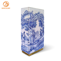 Buffet en céramique décoratif mural peint de style chinois classique, haut de gamme, pour villa de luxe, avec design artistique créatif et personnalité, servant également de bar ou de meuble à vin