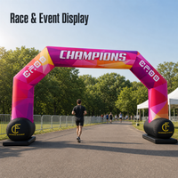 Arche gonflable géante pour événements sportifs, portique de départ/arrivée pour courses sportives, idéale pour la promotion et la mise en valeur des sponsors