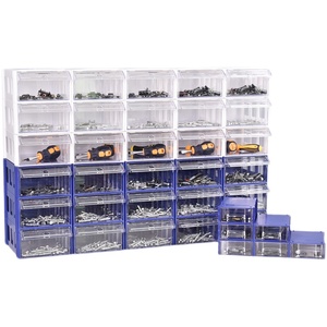 Warehouse <strong>Plastic</strong> <strong>Stackable</strong> Storage <strong>Drawers</strong> for Hardware Accessories,craft,Electronic Component - Product Image 1
