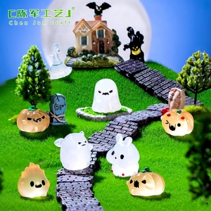 Miniatures lumineuses d'Halloween : fantômes, démons et citrouilles mignons – Accessoires DIY en résine <span class=keywords><strong>pour</strong></span> décorations - Product Image 3