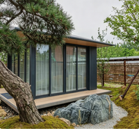 Véranda économique moderne en aluminium et verre préfabriquée avec un design de toit polygonal pour une utilisation en extérieur, hôtels, appartements, vente en gros