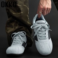 Baskets tendance décontractées populaires en cuir et caoutchouc à lacets, légères, basses, pour la randonnée et la marche, style couple homme femme