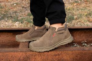 Botas de Trabajo de Seguridad para Nieve, Cálidas y Protectoras para Invierno, Directas de Fábrica, para Hombre, Sin Cordones, Anti-Aplastamiento/Pinchazos, Puntera de Hierro, Suela de PU - Product Image 4