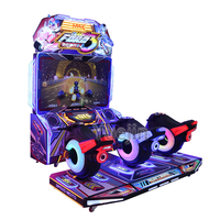 Jeu d'arcade de course pour 3 joueurs, équipement de divertissement intérieur pour moto, en plastique et en fer, garantie 1 an