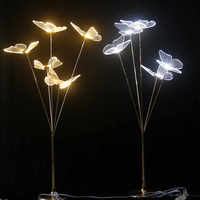 Réverbère de luxe à LED papillon à cinq têtes avec alimentation en courant alternatif en métal pour la décoration de la maison mariages et événements de fête