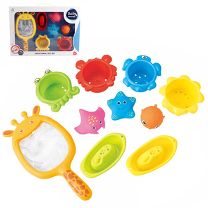 Juego de Juguetes de Playa para Bebés, Vasos Apilables, Red de Pesca, Animales Marinos, Plástico Libre de BPA, Juguete Educativo para Niños Pequeños - Product Image 2