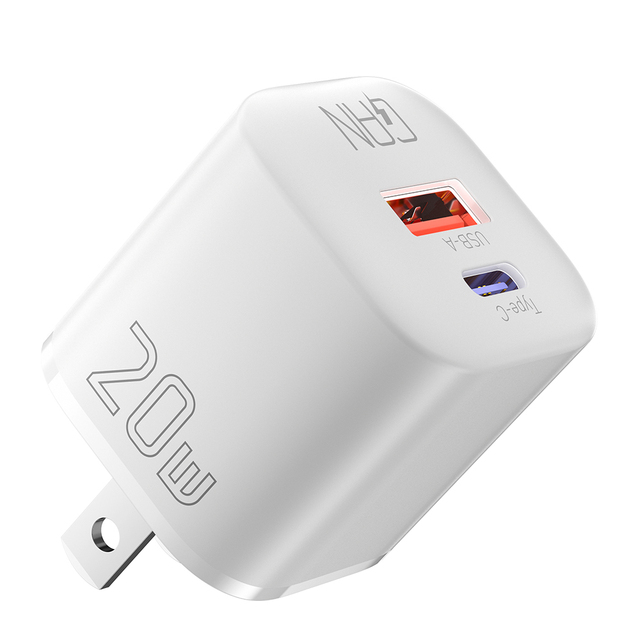 ESSAGER ES-CD31 Series 20W PD3.0 GaN Charger USB a Type C USB C Phone Charger Compatible with Xiaomi Iphone Samsung