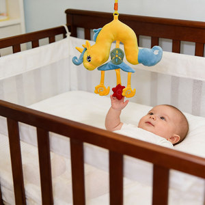 موبايل سرير أطفال مخصص، لعبة معلقة دوارة على شكل وحيد القرن ملونة ووبرية، لتزيين غرفة الأطفال وملحقاتها - Product Image 4