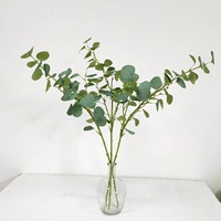 Bouquet de feuilles et de tiges d'eucalyptus artificielles en soie, verdure durable pour Noël, Pâques, Nouvel An