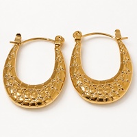Boucles d'oreilles minimalistes pour femmes en acier inoxydable plaqué or 18 carats PVD, étanches, résistantes au ternissement, hypoallergéniques, OEM ODM, vente en gros, cadeaux