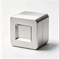 Boîte d'emballage pour bijoux en aluminium personnalisée OEM ODM, insert en velours sans couture, logo en relief