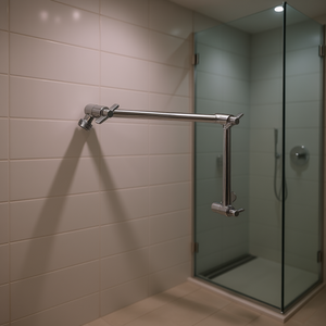 Brazo de extensión ajustable para cabezal de ducha, 16 pulgadas, cromado, forma de L, soporte de pared para cuarto de ducha - Product Image 2