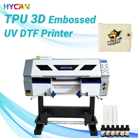 Imprimante d'étiquettes 3D TPU UV DTF numérique 30 cm avec tête d'impression XP600 pour vêtements, étiquettes lavables, nouvelle machine de transfert thermique à jet d'encre pour T-shirts