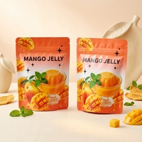 Sachets Doypack personnalisés de qualité alimentaire pour l'emballage de gelée de mangue, barrière élevée, avec fermeture éclair refermable