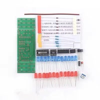 CD4017 + NE555 Three-Color Strobe Light Red-White-Blue LED Alarm Light Warning Production Kit