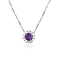 Ensemble de bijoux en argent 925 avec pierre naturelle améthyste, collier et boucles d'oreilles en améthyste naturelle pour femmes