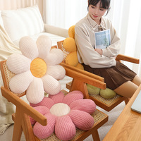 Coussin en peluche brodé motif tournesol et marguerite, en forme de fleur à pétales, pour chaise de bureau et sol, anti-stress pour étudiants, type ours