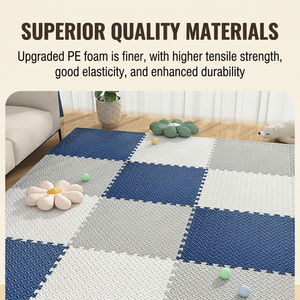 Tapis de jeu épais en couleur unie, style moderne et simple, pour bébé, idéal pour ramper, tapis modulable pour salon et chambre, livraison transfrontalière - Product Image 5