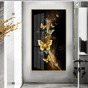 Pittura moderna <span class=keywords><strong>di</strong></span> arte della parete della porcellana <span class=keywords><strong>di</strong></span> cristallo della farfalla della decorazione <span class=keywords><strong>di</strong></span> lusso - Product Image 2