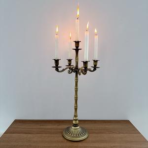 Candelabro LANJO de Estilo Francés Elegante, Vintage, con Múltiples Brazos, Duradero, de Latón Antiguo, para Decoración del Hogar - Product Image 6