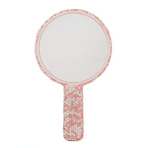 Round Silver Finish Single-Sided Handheld <b>Makeup</b> <b>Mirror</b> Women Personalized Cosmetic <b>Vanity</b> <b>Mirror</b> - Product Image 3