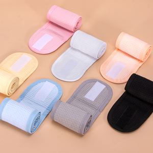 Bandeau en coton gaufré personnalisé pour spa et sport, réglable, absorbant la transpiration, pour femmes, maquillage, cosmétiques, serviette de douche - Product Image 6