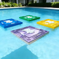 Table de Mahjong flottante personnalisable cyan pour piscine, impression UV, en mousse, pour jeux de plage et de piscine