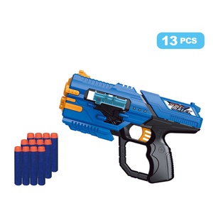 Pistola in schiuma di plastica di sicurezza pistola per tiro ad aria proiettile morbido con 12 pezzi ricarica freccette Eva pistole morbide per proiettili giocattolo per ragazzi - Product Image 4
