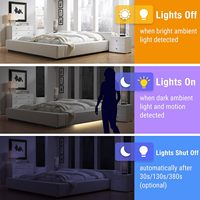 Vente en gros de bande lumineuse LED flexible à détecteur de mouvement, éclairage automatique PIR sous le lit pour chambre à coucher