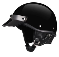Casque de moto demi-Face équivalent au casque Vega double miroirs avec visière intérieure