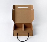 Wellpappe-Farbbox mit Seidenband-Griff für Markenkleidung-Verpackung Großhandel