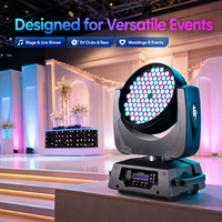 Luz móvil LED RGBW de 108x3W 324W con zoom motorizado DMX512 de 14 canales y giro de 540° °   Inclinación 270 °   Para Conciertos, Clubes, Bodas, Bares