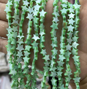 ลูกปัดเปลือกหอยมุกรูปดาวสีสันสดใสธรรมชาติสำหรับทำเครื่องประดับสร้อยข้อมือแบบทำมืออุปกรณ์เสริมสร้อยคอขนาด8มม. - Product Image 4