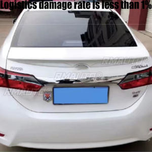 Aileron de coffre arrière en plastique ABS aspect fibre de carbone pour Toyota Corolla 2014-2018, accessoires de kit carrosserie - Product Image 2