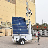 Caméra de surveillance de remorque CCTV de sécurité mobile à 2 panneaux solaires pour applications mobiles et de remorque